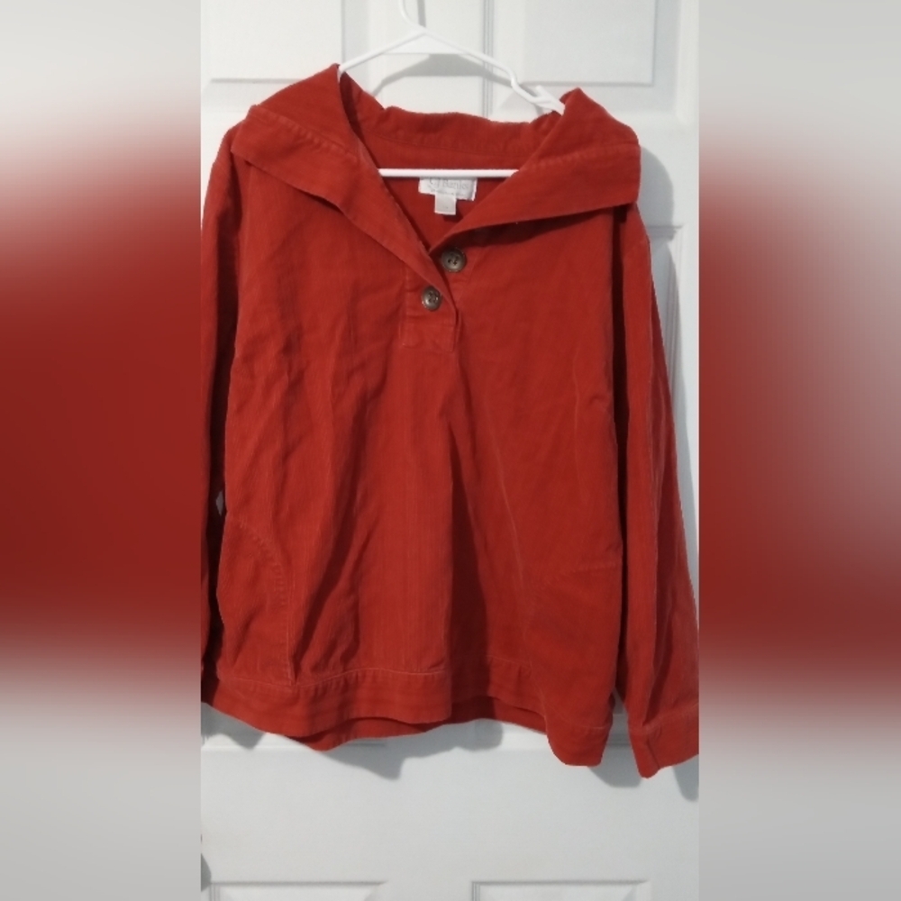 Christopher & Banks Red Corduroy Shirt - Picture 1 of 4